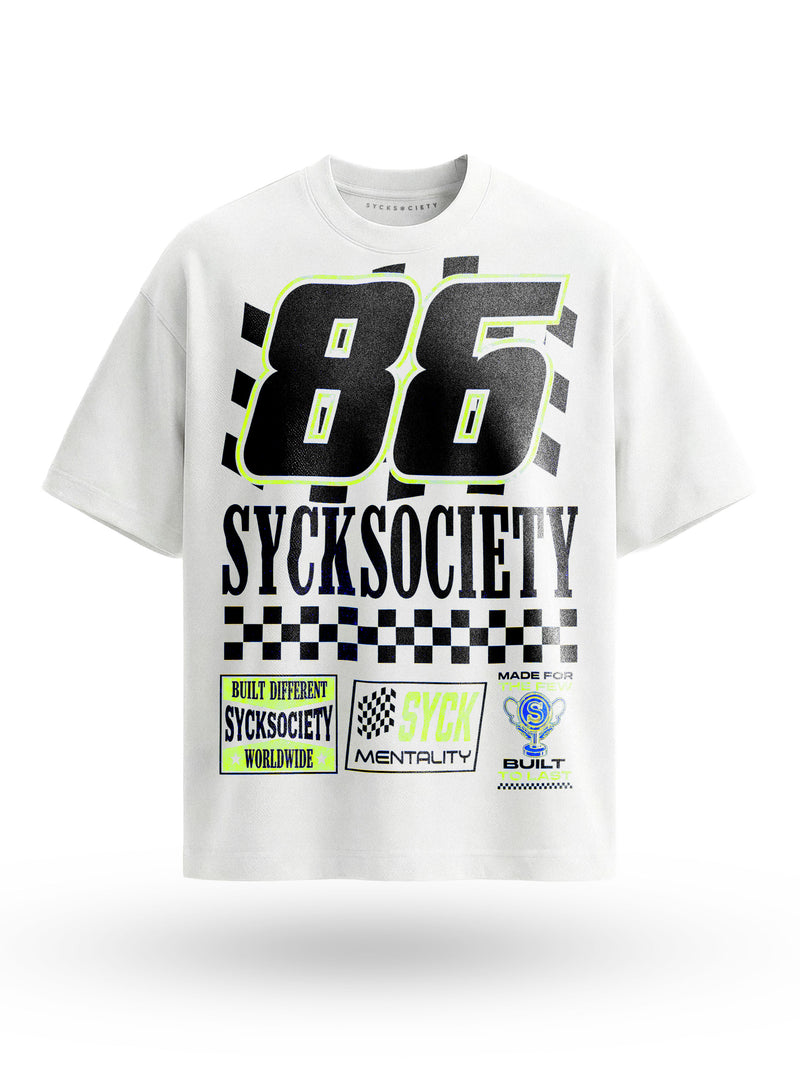 MOTO-SYC / WHITE TEE