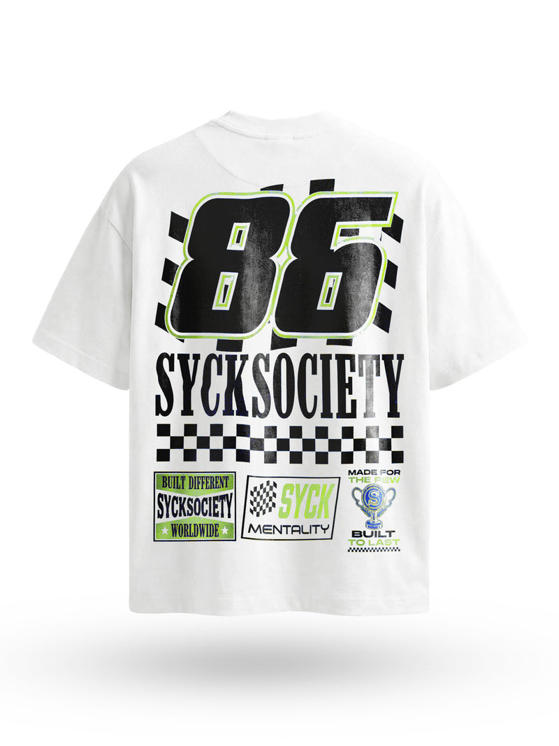 MOTO-SYC / WHITE TEE